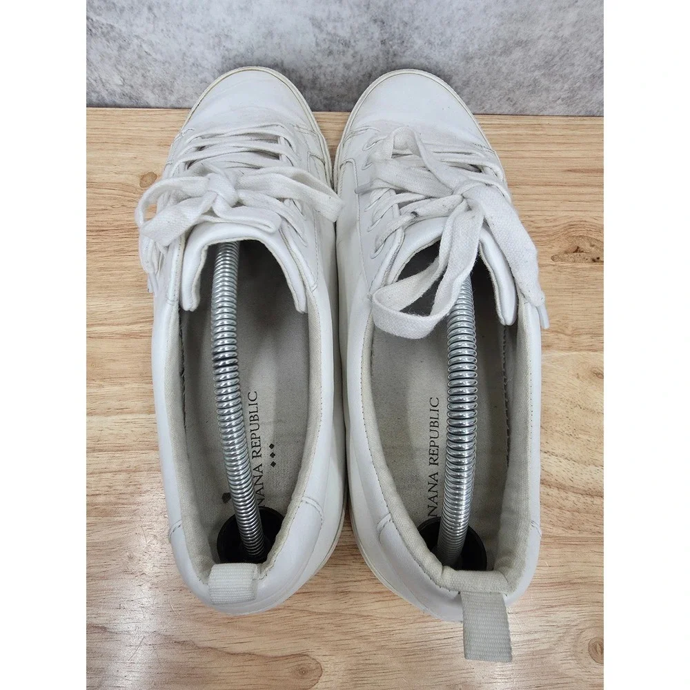 Banana Republic Sneakers Mens 12 White Leather Low Top Casual Shoes 420256-03